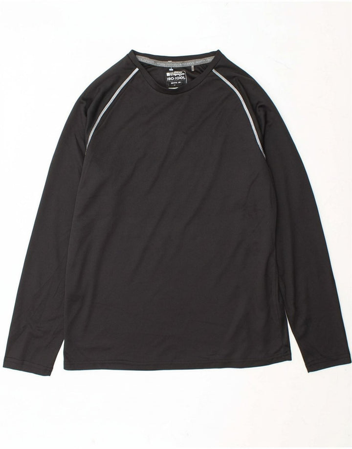 MOUNTAIN WAREHOUSE Mens Top Long Sleeve Small Black Polyester