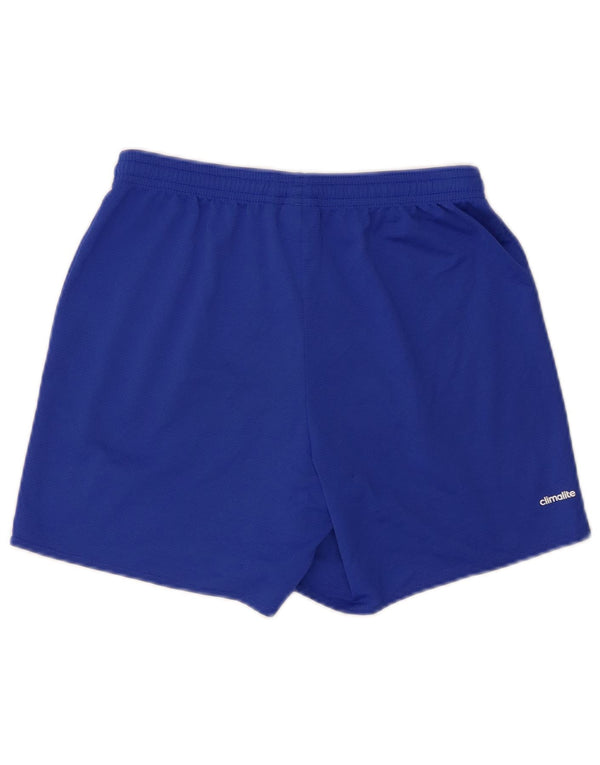 Adidas Damen Climalite Sport Shorts UK 10 Small Blau Polyester