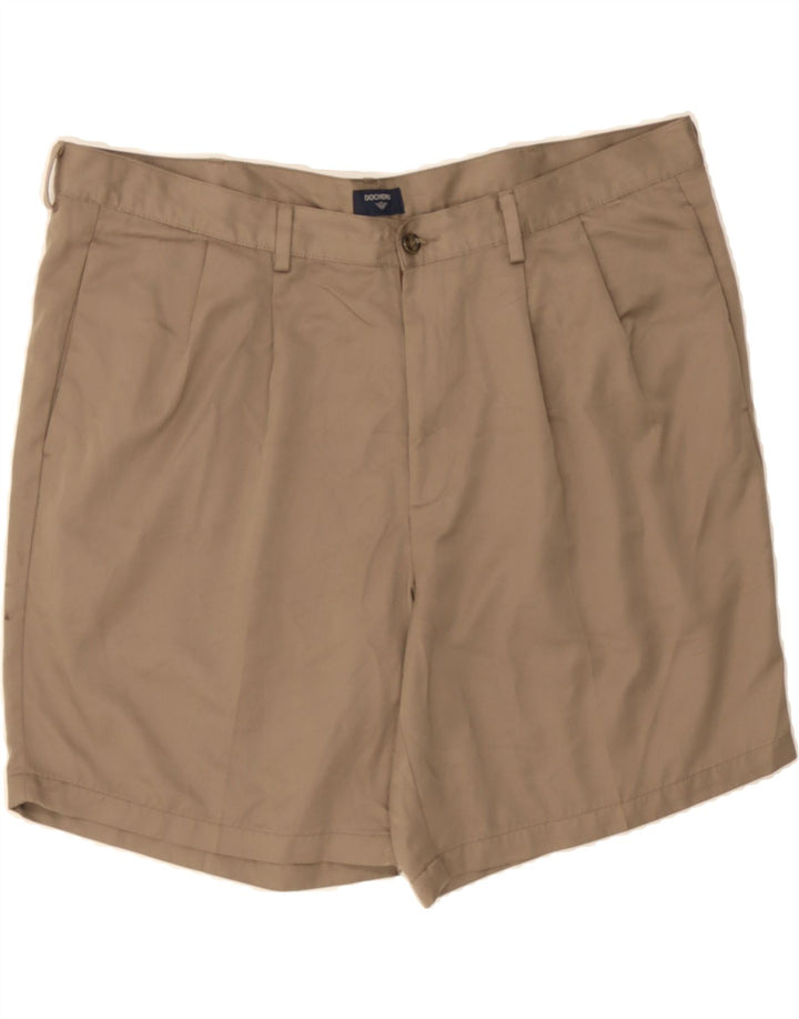DOCKERS Mens Pegged Chino Shorts W42 2XL Khaki Polyester Vintage Dockers and Second-Hand Dockers from Messina Hembry 