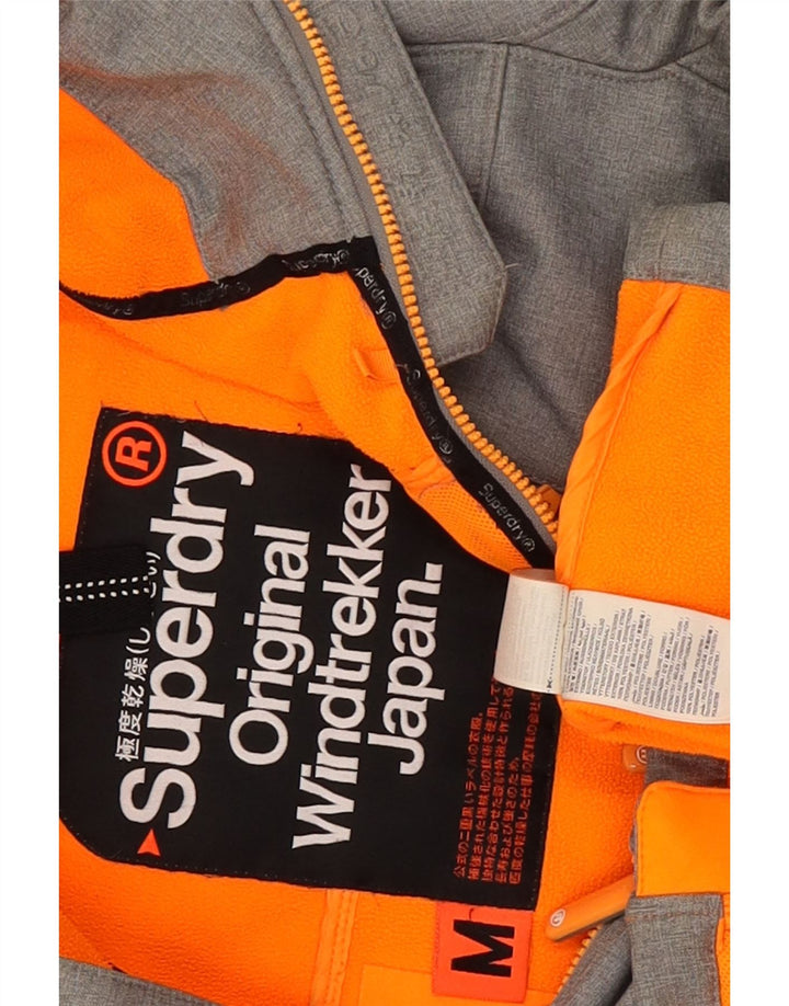 Superdry Mens Windtrekker Graphic Windbreaker Jacket UK 38 Medium Grey