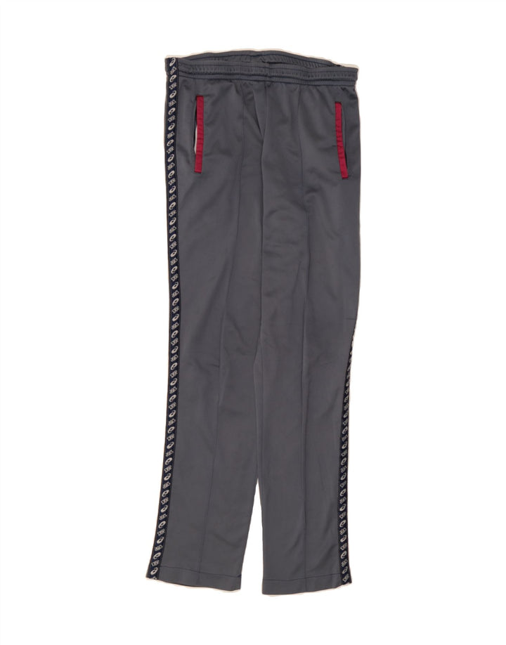 ASICS Womens Graphic Tracksuit Trousers UK 16 Large  Grey Vintage Asics and Second-Hand Asics from Messina Hembry 