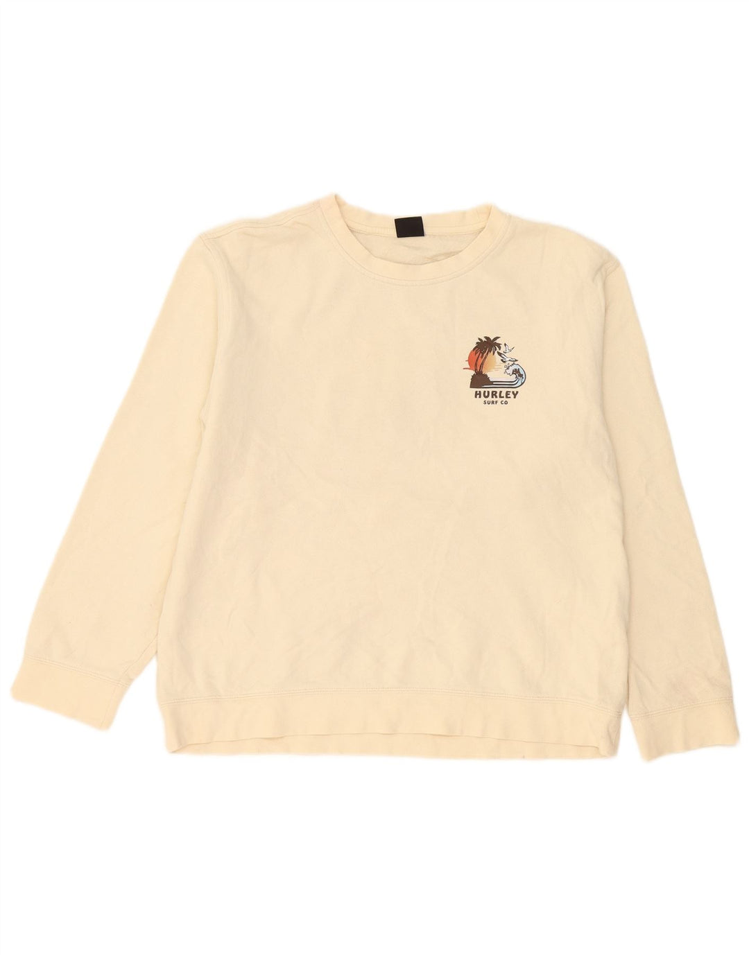 Felpa grafica da uomo Hurley in cotone beige medio