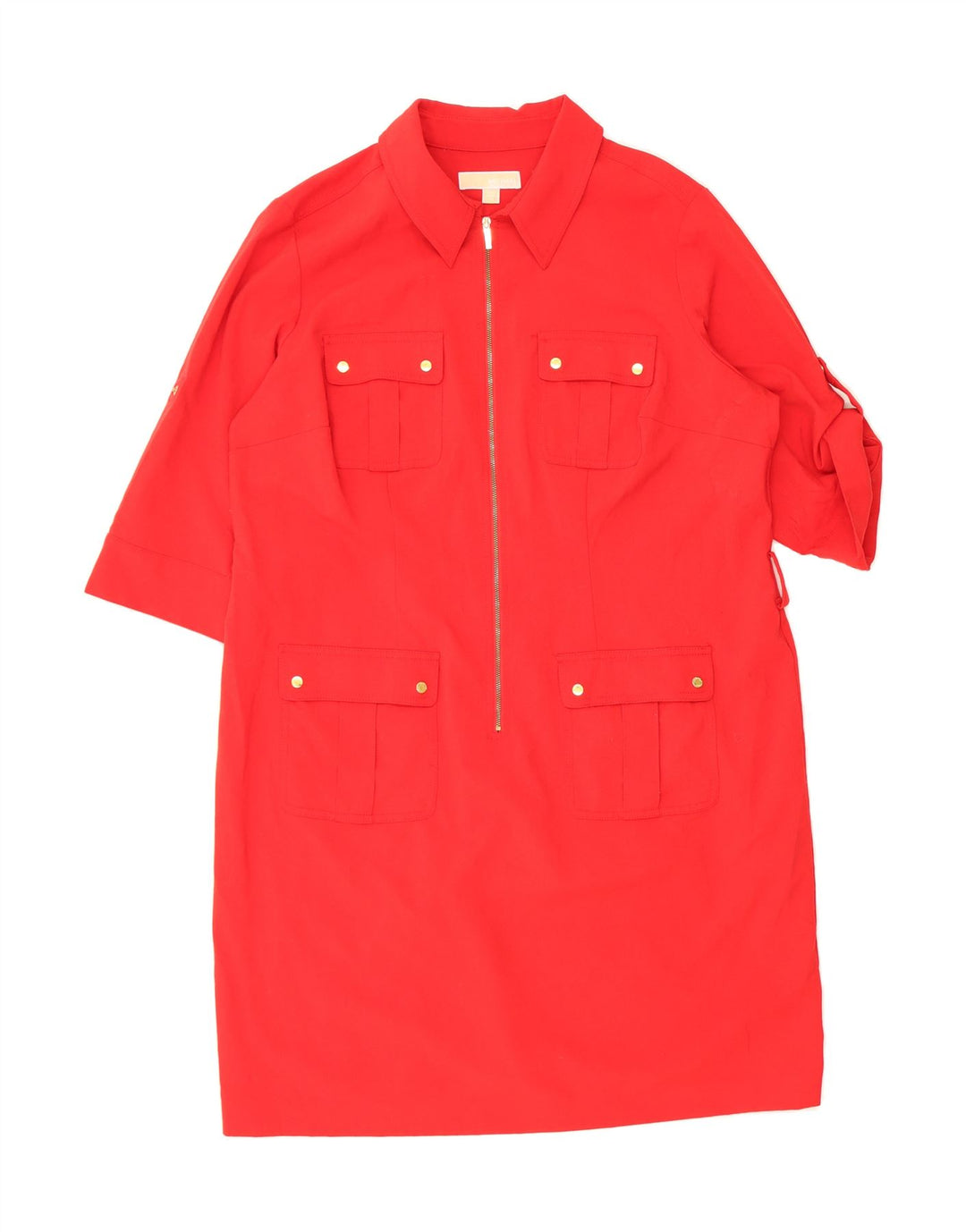 MICHAEL KORS Womens 3/4 Sleeve Shift Dress US 16 2XL Red Polyester Vintage Michael Kors and Second-Hand Michael Kors from Messina Hembry 