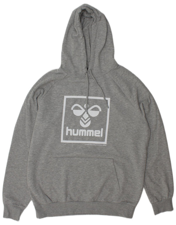 Hummel Herre grafisk hættetrøje XL Grå Flecked Polyester