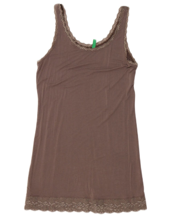 Mini abito sottoveste da donna Benetton UK 6 XS in viscosa grigia
