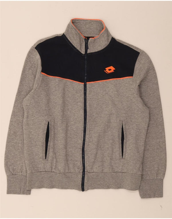 Lotto Veste de survêtement pour homme en coton color block Taille L Gris