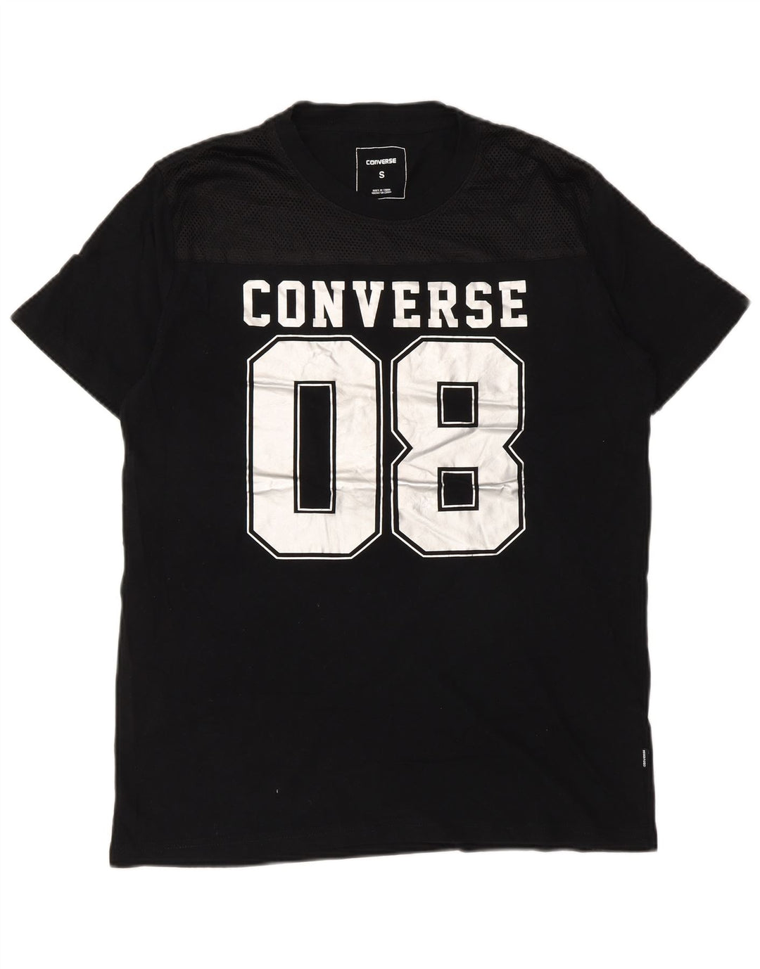 Converse T-Shirt Graphique Homme Petit Noir Coton