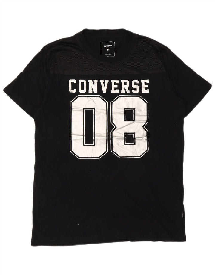Converse T-Shirt Graphique Homme Petit Noir Coton