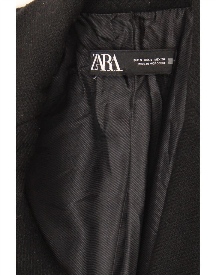 Zara Womens Overcoat UK 10 Small Black