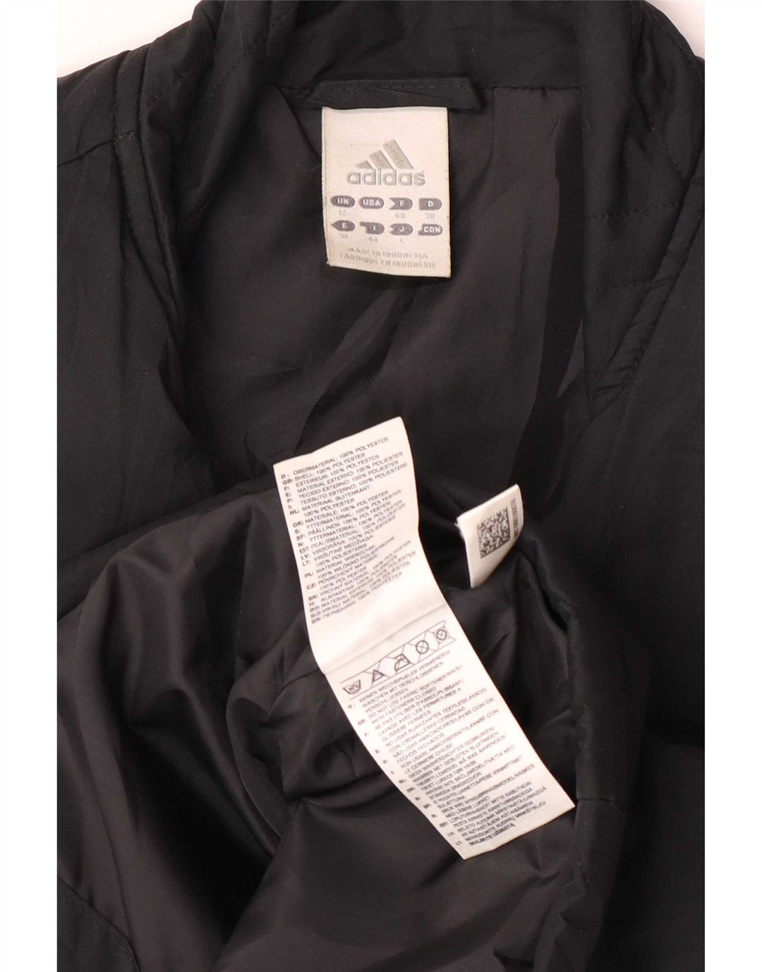 Adidas Gilet rembourré pour femme UK 12 Medium Noir Polyester