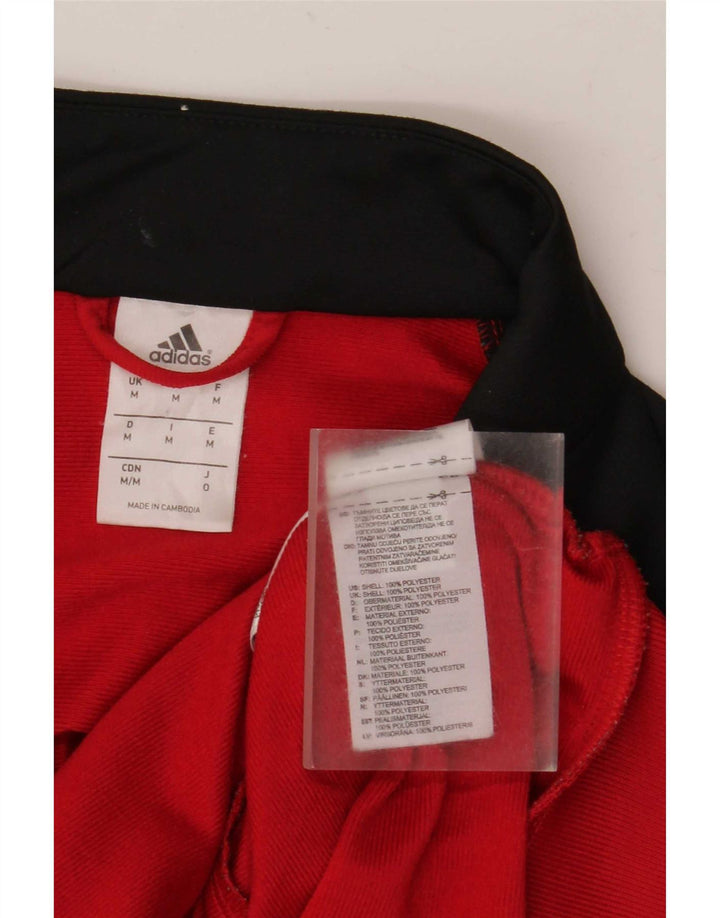 Adidas Veste de survêtement pour homme en polyester color block rouge moyen