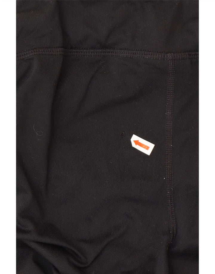 NIKE Womens Graphic Leggings UK 10 Small  Black Polyester