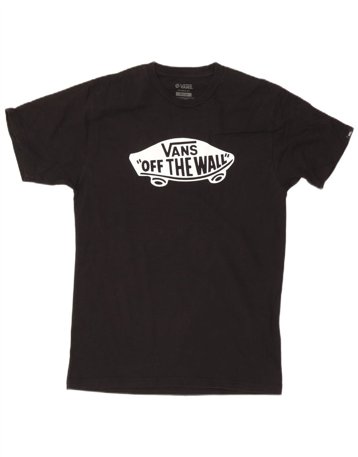 Vans Mens Classic Fit Graphic T-Shirt Top Medium Black Cotton