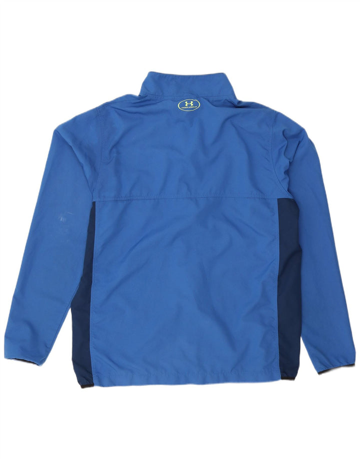 Under Armour Mens Tracksuit Top Jacket Large Blue Colourblock Polyester