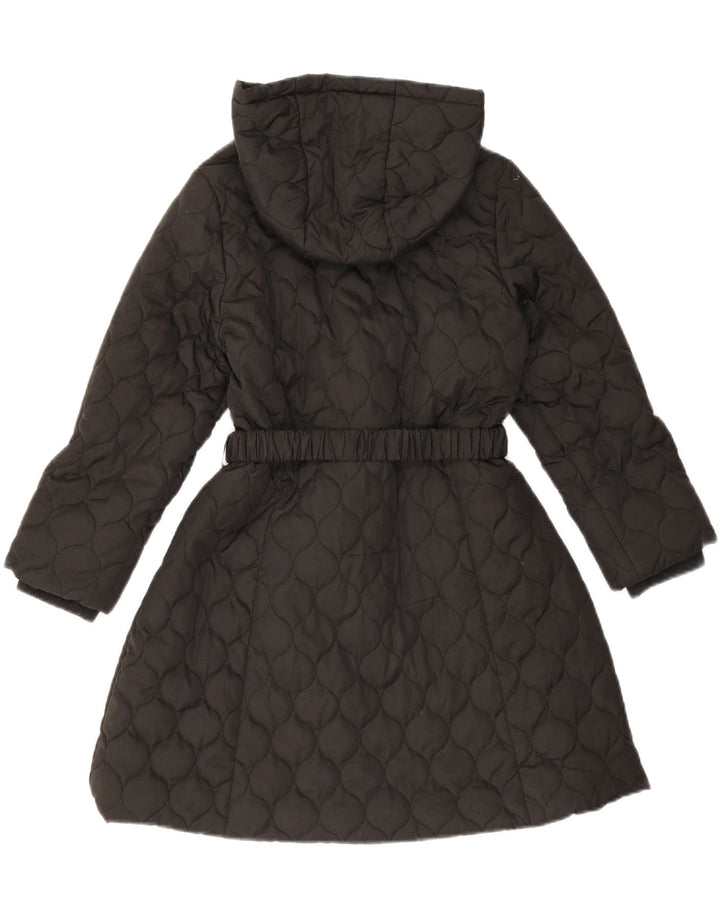 Monsoon Girls Quiltet overfrakke med hætte 9-10 år sort polyester