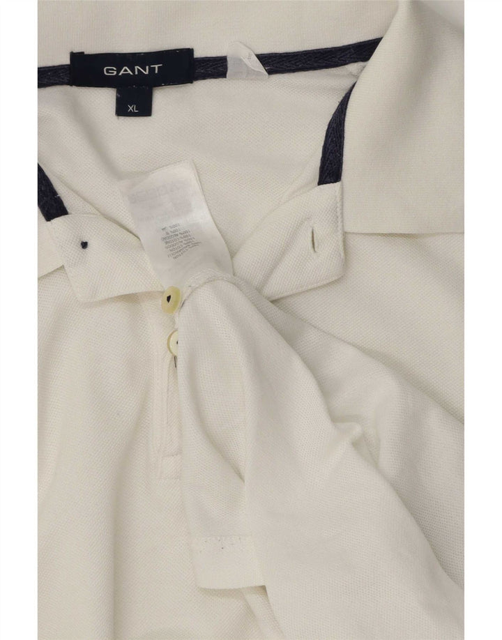 Gant Mens Polo Shirt XL White Cotton