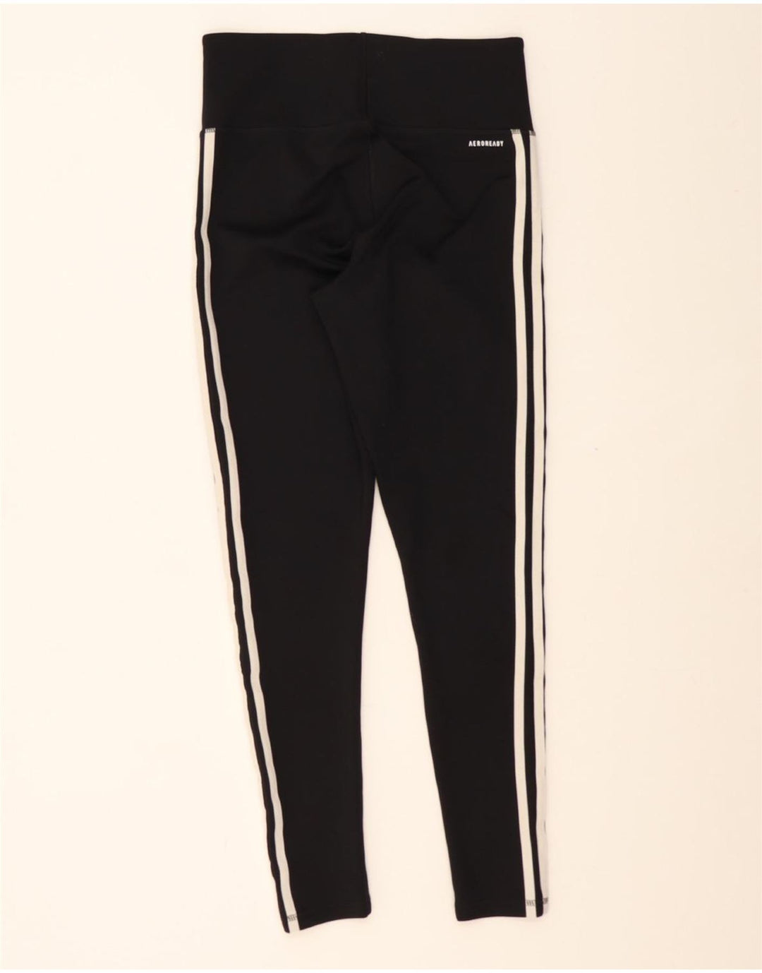 ADIDAS Womens Aeroready Leggings UK 12/14 Medium  Black Polyester Vintage Adidas and Second-Hand Adidas from Messina Hembry 