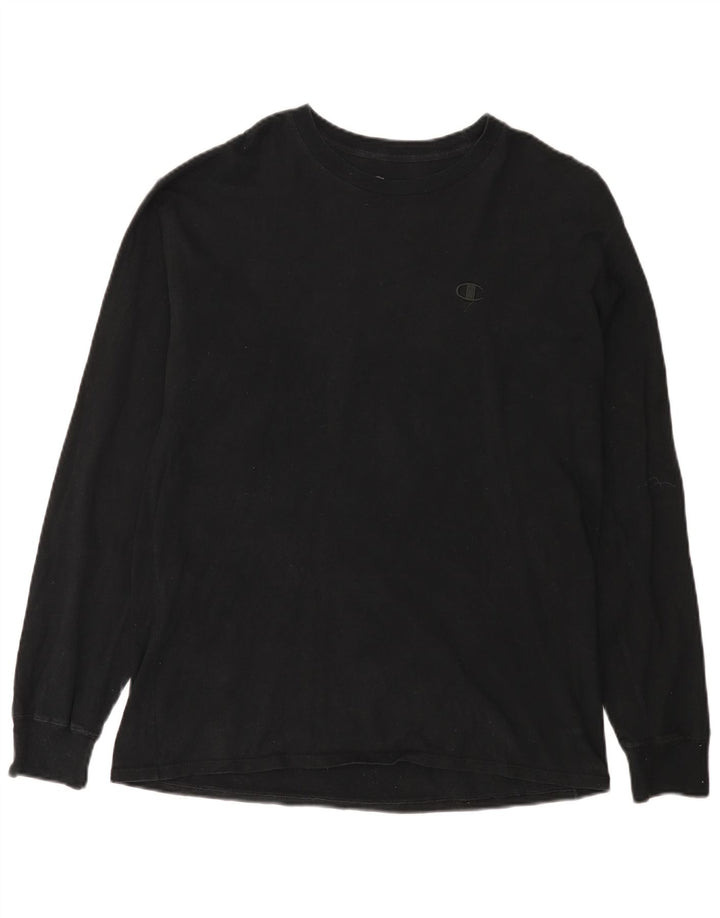 Champion Mens Top Long Sleeve Large Black