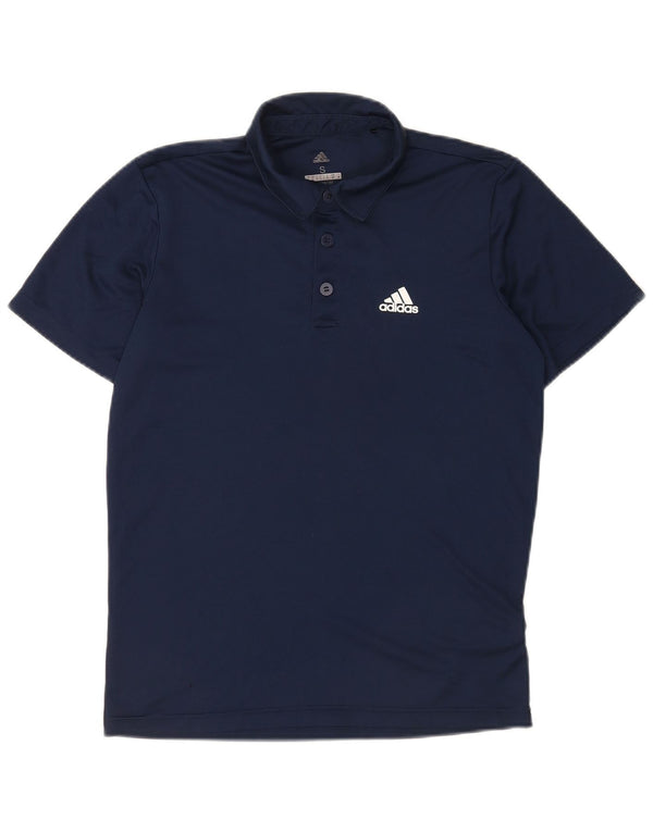 Adidas Mens Climalite Polo Camisa Pequeña Azul Marino Poliéster
