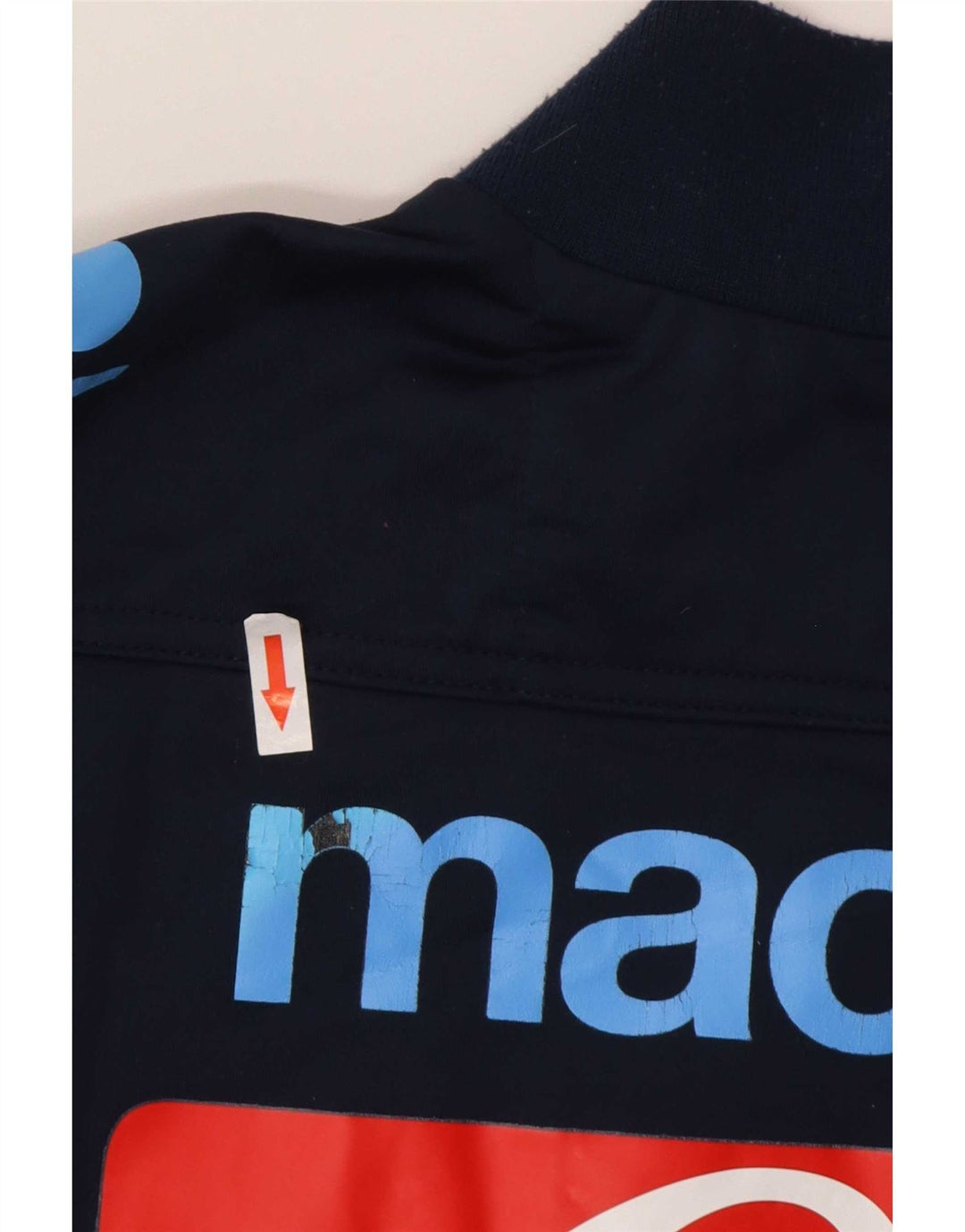 Macron Mens Graphic Pullover Chándal Top Grande Azul Marino Colorblock