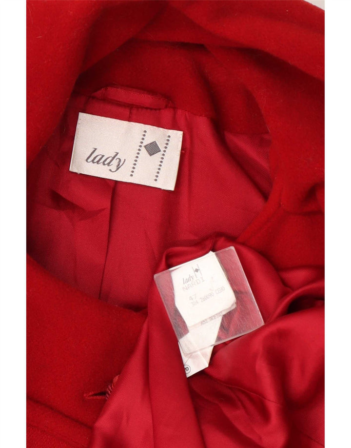 Vintage Damen Mantel IT 47 XL Rote Wolle