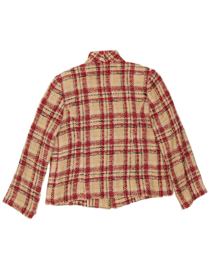 Vintage Womens Blazer Jacket UK 14 Medium Red Check