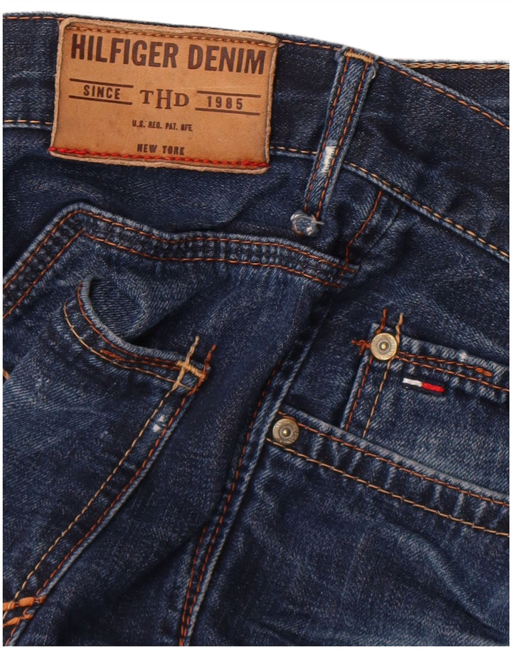 Tommy Hilfiger Mens Distressed Straight Jeans W31 L36 Blue