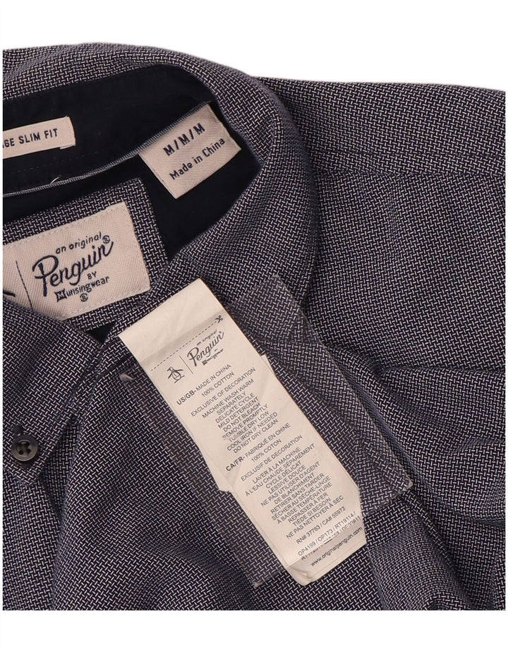 Penguin Heritage Slim Fit skjorte mellemblå bomuld