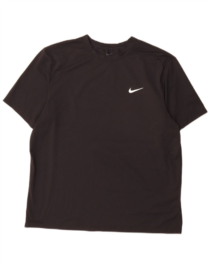 Nike Hommes Dri Fit T-Shirt Haut Large Noir Polyester