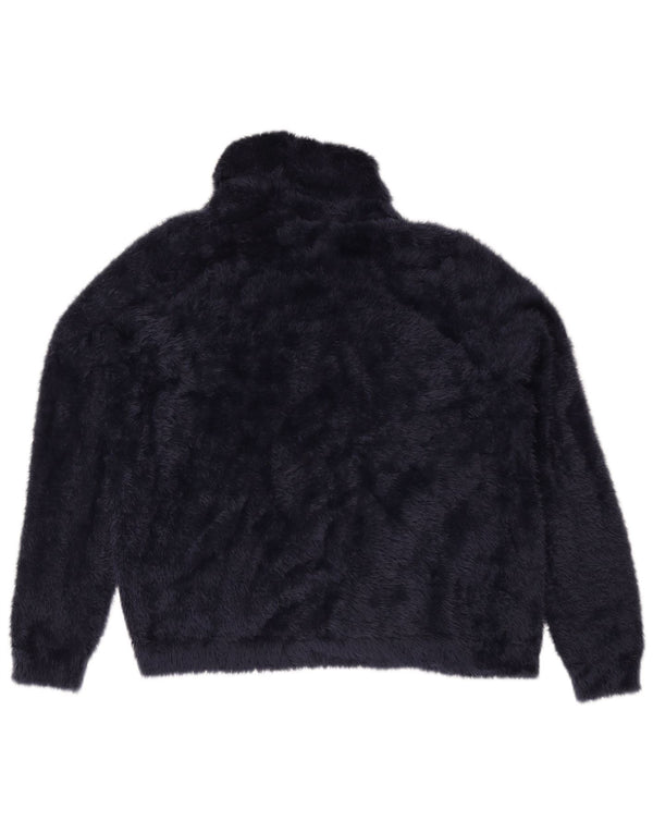 Maglione cardigan da donna Marks & Spencer UK 18 XL blu navy poliammide