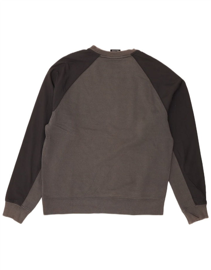 Nike Herre grafisk sweatshirt Jumper Medium Grå Colourblock Bomuld