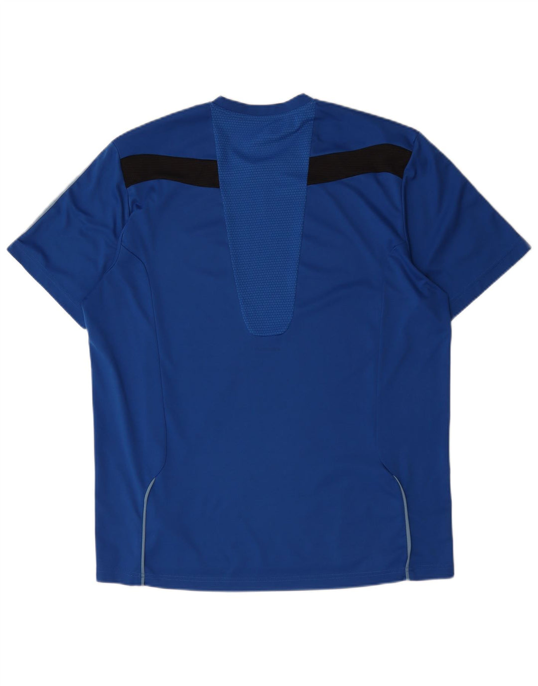 Adidas Mens T-Shirt Top XL Blue Colourblock Polyester
