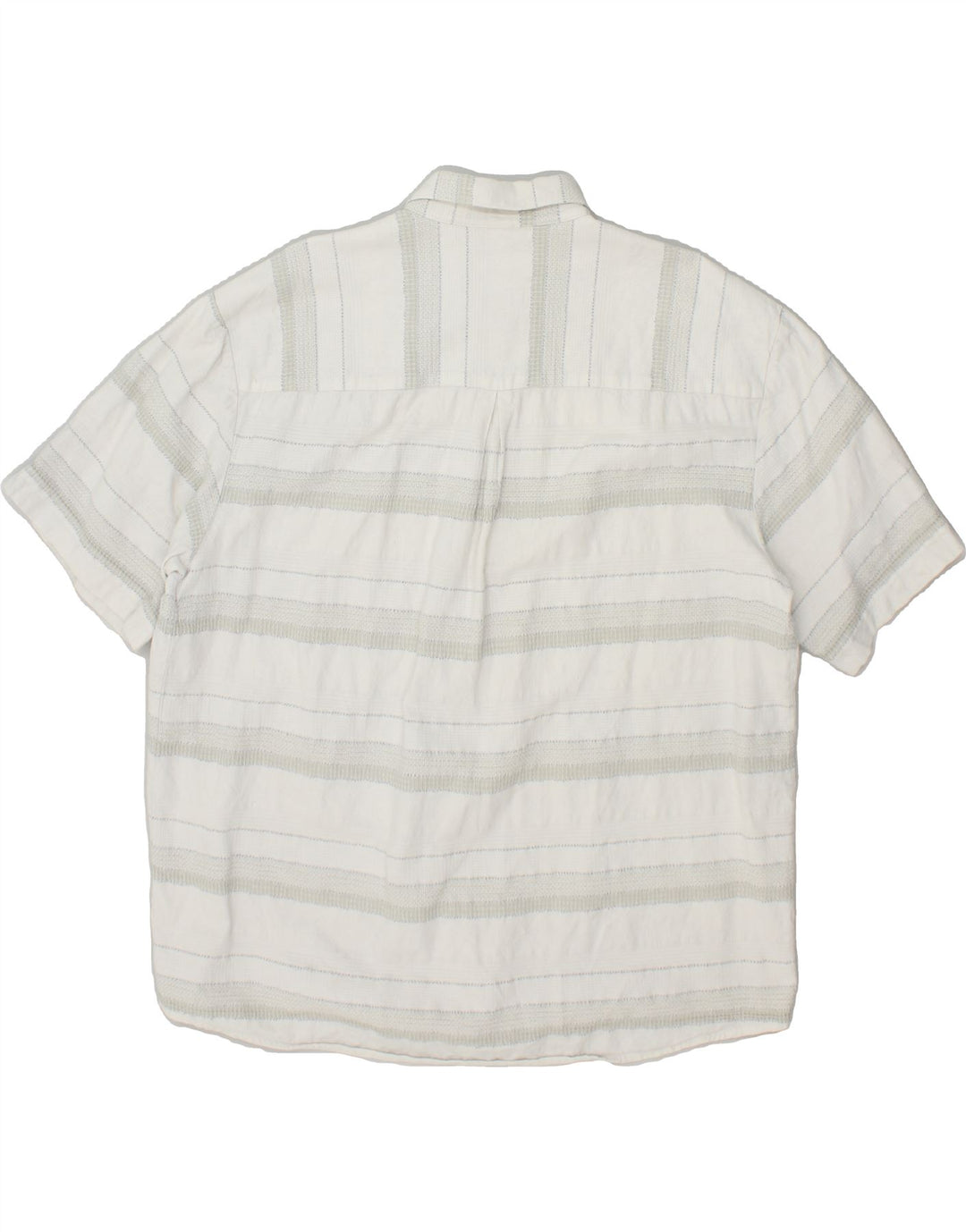 JUPITER Mens Short Sleeve Shirt Size 43 XL Grey Striped | Vintage Jupiter | Thrift | Second-Hand Jupiter | Used Clothing | Messina Hembry 