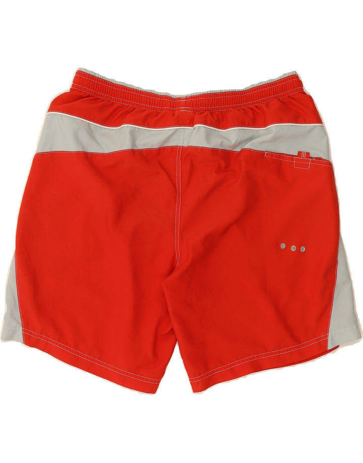 ADIDAS Mens Graphic Swimming Shorts Large Red Colourblock Polyester Vintage Adidas and Second-Hand Adidas from Messina Hembry 