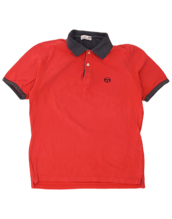 Sergio Tacchini Polo para hombre IT 52 Large Rojo Colorblock Algodón