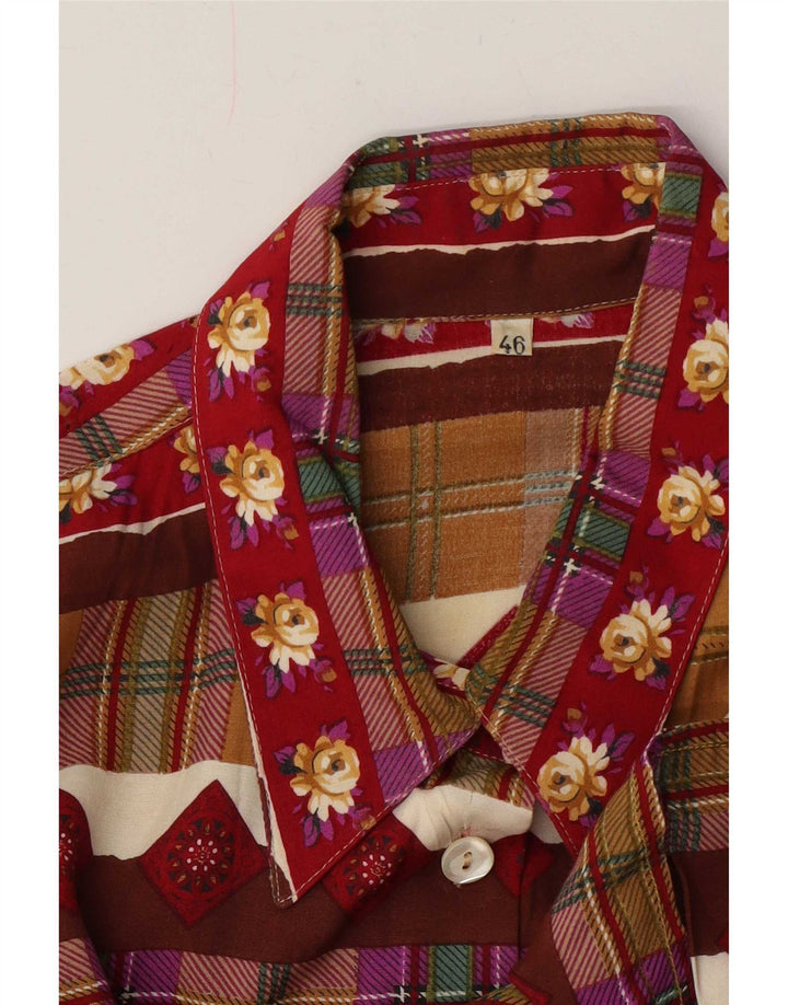 Chemise Femme Vintage IT 46 Grand Géométrique Multicolore