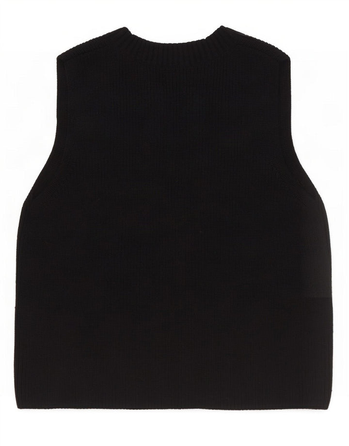 Cos Womens Oversized Vest Tank Top UK 10 Small Black Wool