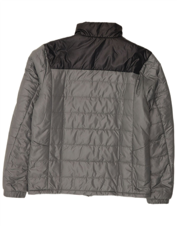 Adidas Veste matelassée pour homme UK 38 Gris moyen Polyester colour block