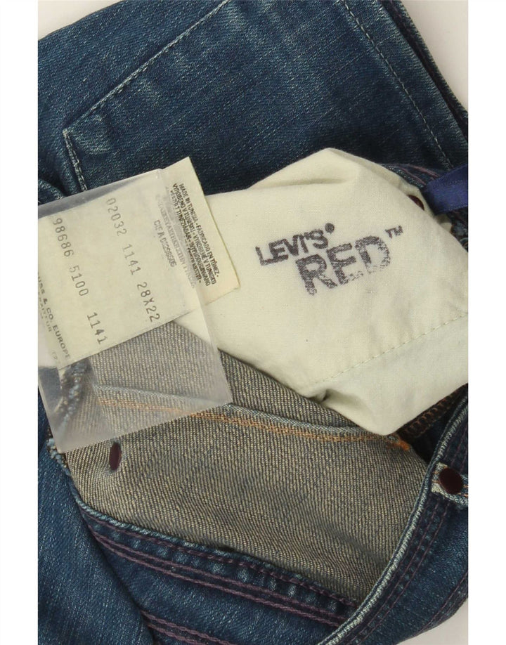 Женская джинсовая юбка Levi's W28, хлопок среднего синего цвета
