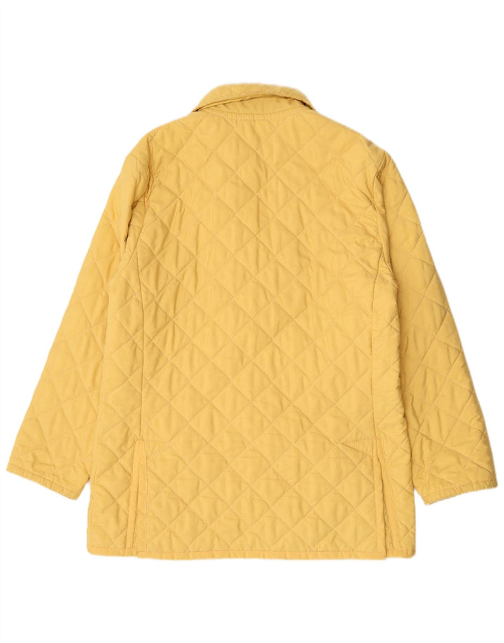 Lavenham Mens Quilted Jacket UK 38 Medium Yellow Polyester