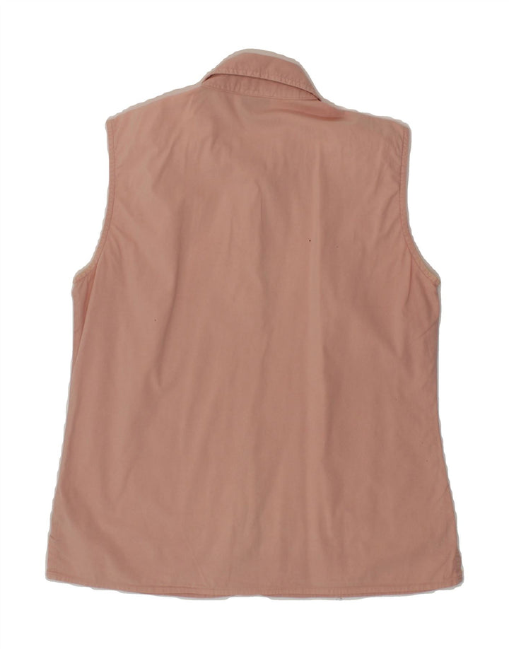 THINK PINK Womens Sleeveless Shirt Blouse UK 14 Medium Pink Vintage Think Pink and Second-Hand Think Pink from Messina Hembry 