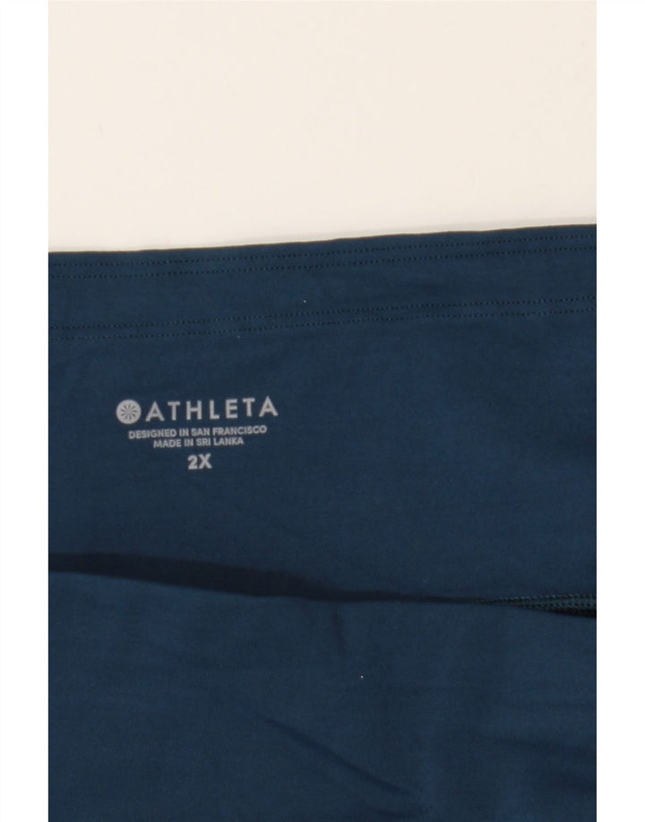 ATHLETA Womens Capri Leggings UK 20 2XL  Blue Nylon Vintage Athleta and Second-Hand Athleta from Messina Hembry 