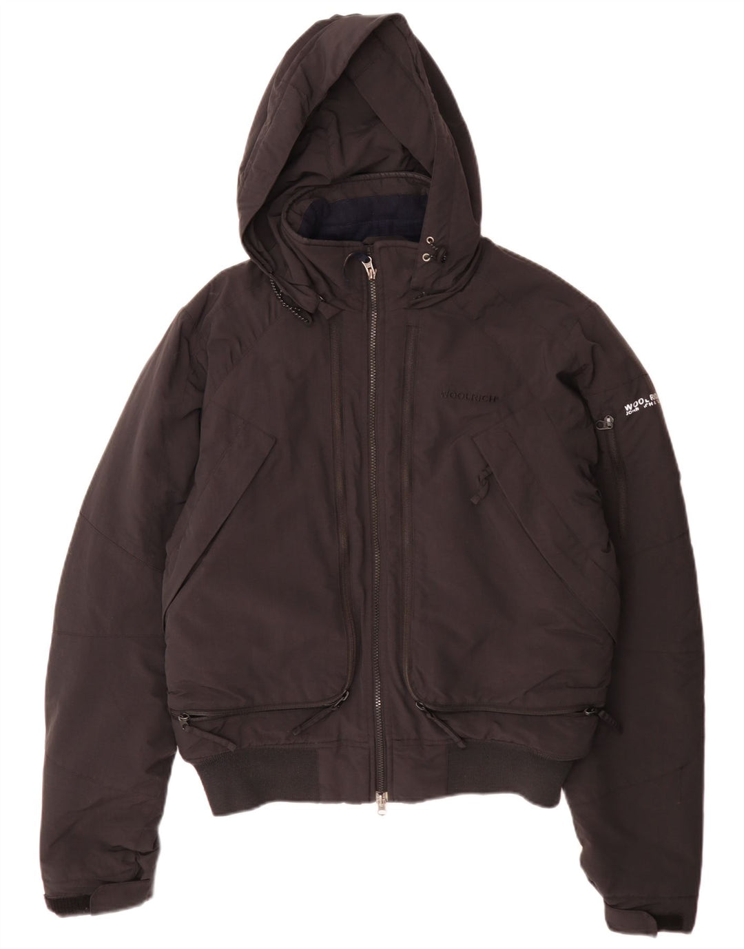Męska kurtka bomberka z kapturem Woolrich UK 38, średnia czarna