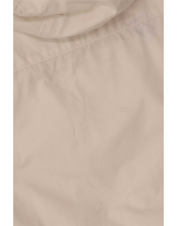Jaqueta anorak masculina com capuz Lyle & Scott Reino Unido 38 poliéster branco médio