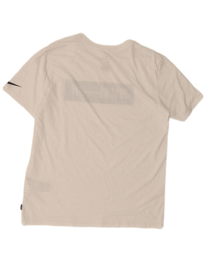 Nike Herren Athletic Cut Graphic T-Shirt Top Mittelweißes Polyester