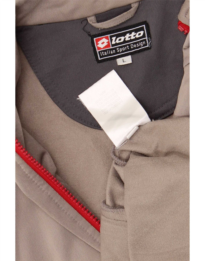 Giacca sportiva da uomo Lotto Regular Fit, taglia grande, in poliestere grigio