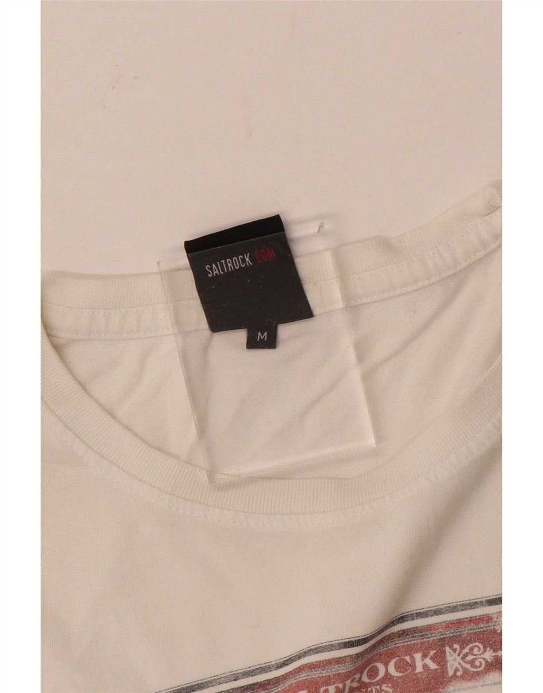 Saltrock Mens Graphic T-Shirt Top Medium White