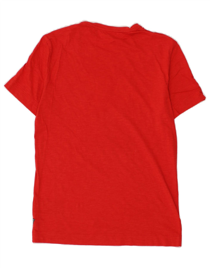 GUESS Mens Graphic T-Shirt Top Small Red Cotton Vintage Guess and Second-Hand Guess from Messina Hembry 