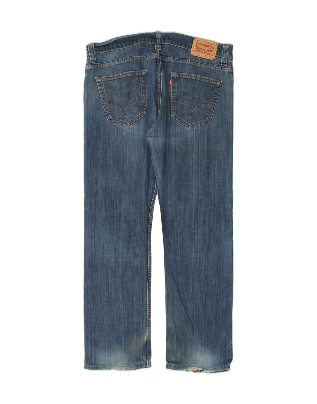 LEVI'S Mens Straight Jeans W38 L32  Blue Cotton