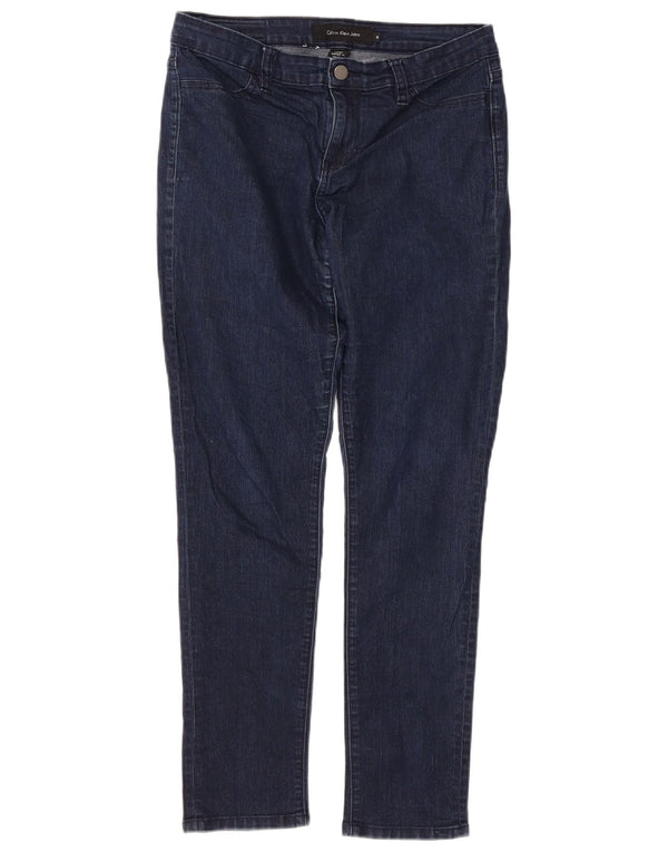 Calvin Klein Jeans Womens Slim Jeans US 10 Medium W32 L29 Navy Blue Cotton